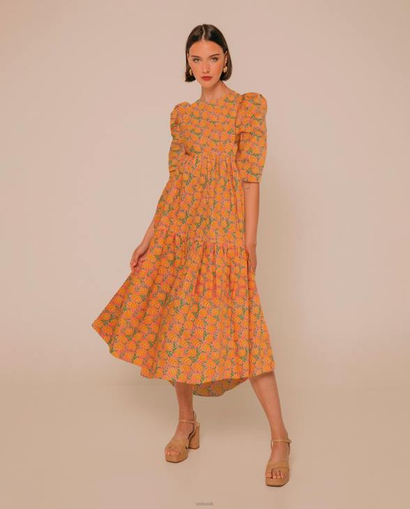 Women Unisa Dress with an asymmetrical skirt Yellow0X8N1253