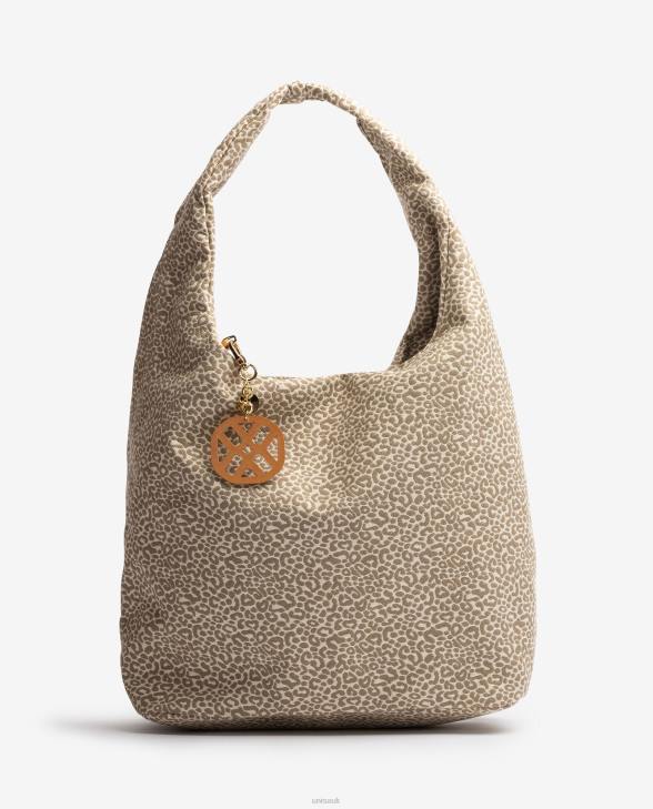 Women Unisa Recycled fabric handbag Brown0X8N1094