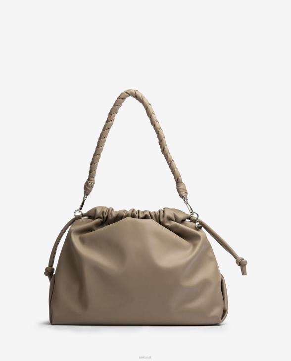 Women Unisa Large ruffled handbag Brown0X8N1131