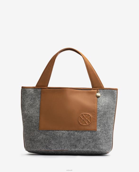 Women Unisa Shopper bag made from recycled fabric Grey0X8N1138