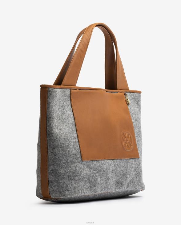 Women Unisa Shopper bag made from recycled fabric Grey0X8N1138