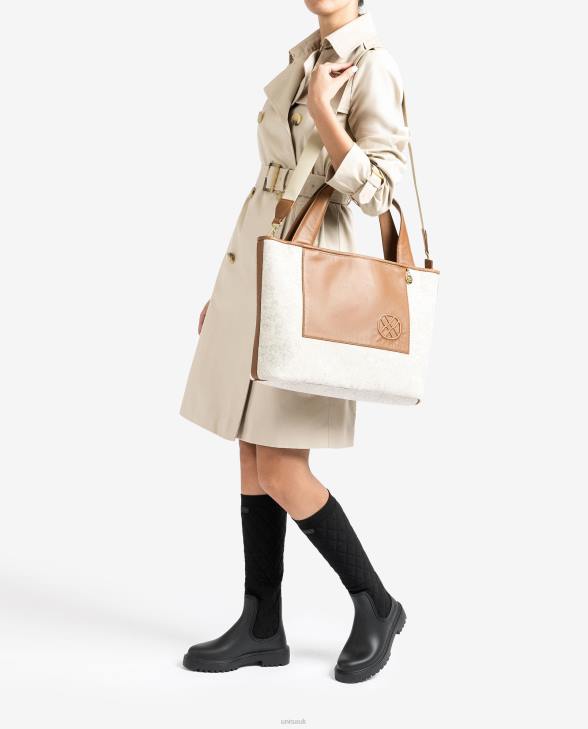 Women Unisa Shopper bag made from recycled fabric White0X8N1139