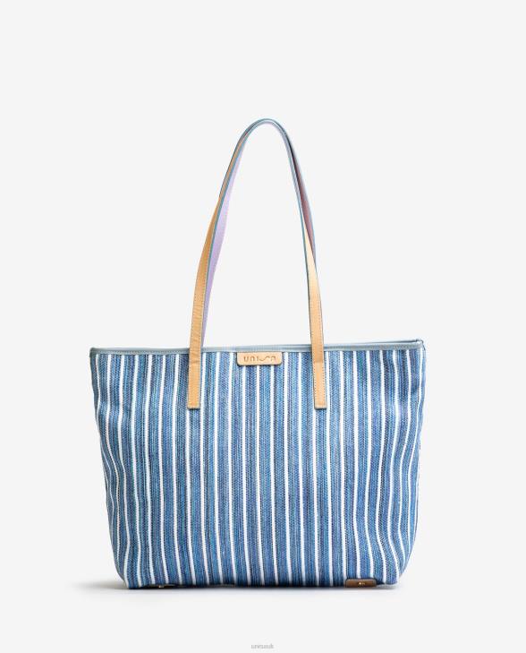 Women Unisa Shopping bag made with jarapa Blue0X8N1113