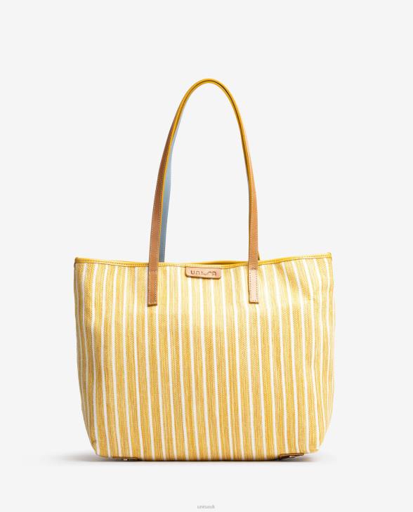 Women Unisa Shopping bag made with jarapa Yellow0X8N1116