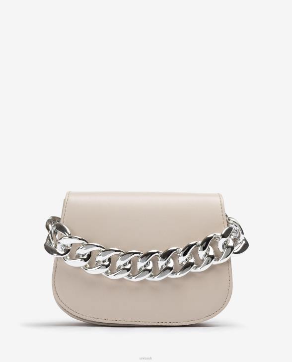 Women Unisa Handbag with a golden chain Beige0X8N1200