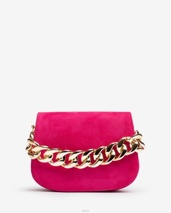 Women Unisa Handbag with a golden chain Pink0X8N1185