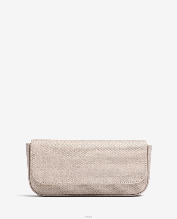 Women Unisa Shiny fabric party handbag Gold0X8N1202