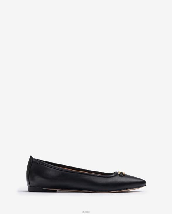 Women Unisa Pointed toe ballerina shoe Black0X8N639