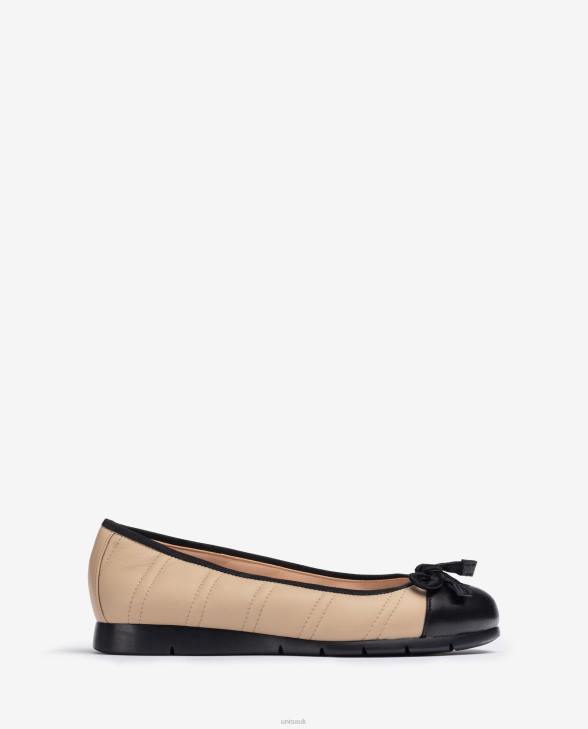 Women Unisa Quilted ballerina shoe Beige0X8N1264