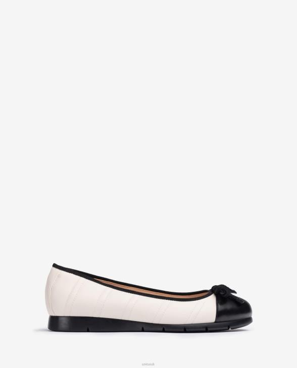 Women Unisa Quilted ballerina shoe White0X8N1265