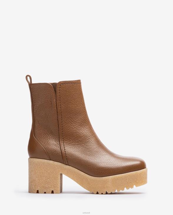 Kids Unisa Leather ankle boots with inner zip Fashion0X8N950