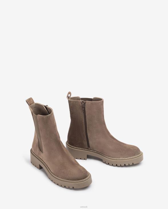 Kids Unisa Suede ankle boots with side elastic and zip Graceful0X8N909