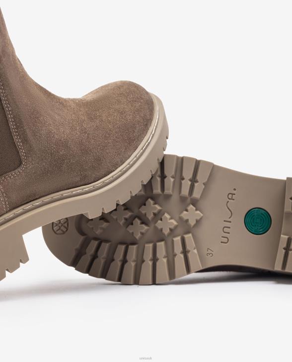 Kids Unisa Suede ankle boots with side elastic and zip Graceful0X8N909