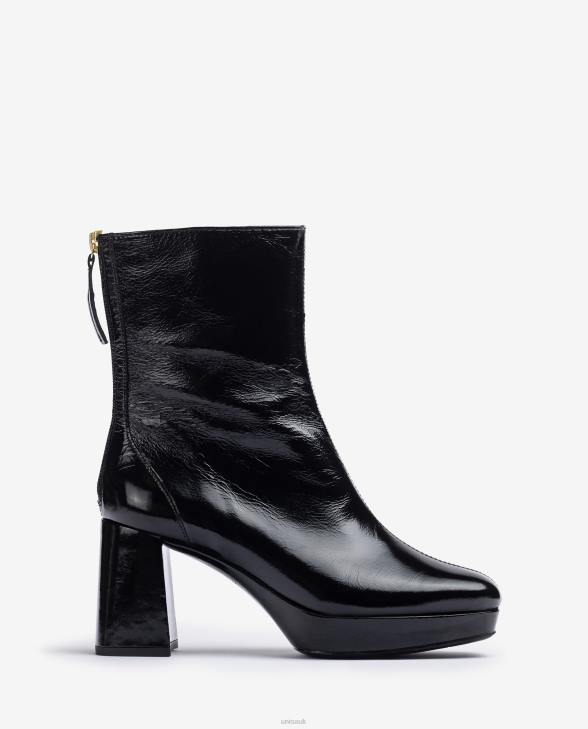 Women Unisa Ankle boot with a heel and a platform Black0X8N992