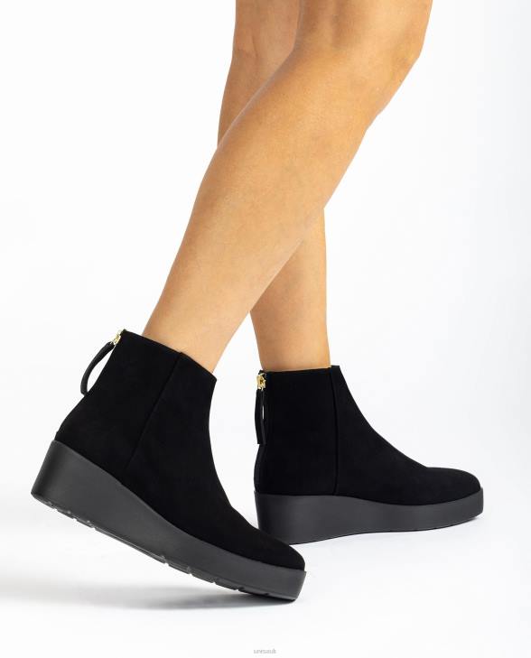 Women Unisa Ankle boot with a zip at the back Black0X8N896