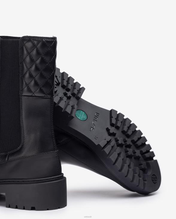 Women Unisa Ankle boot with gusset and a track sole Black0X8N916