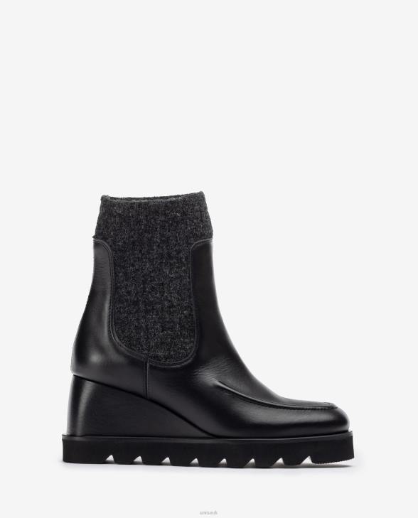 Women Unisa Ankle boot with ribbed fabric quarter Fashion0X8N979