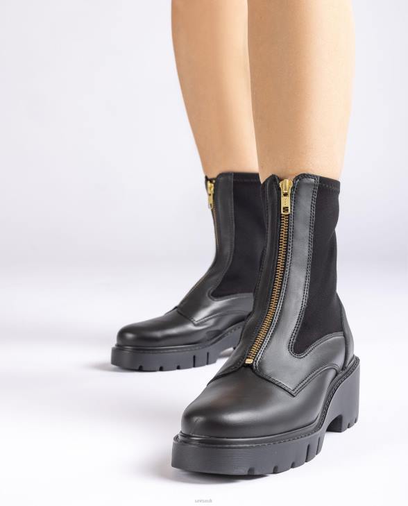 Women Unisa Ankle boots with front zip and neoprene sock Graceful0X8N934