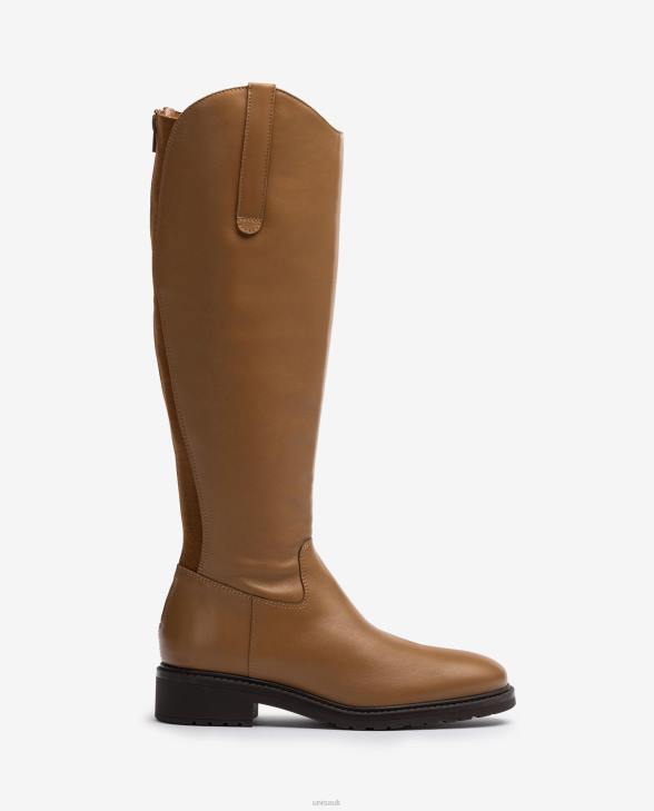 Women Unisa Boot with a zip and gusset at the back Brown0X8N1022