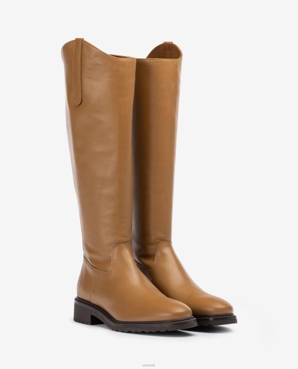Women Unisa Boot with a zip and gusset at the back Brown0X8N1022