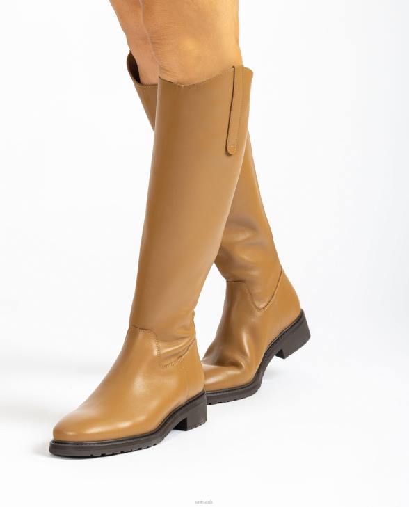 Women Unisa Boot with a zip and gusset at the back Brown0X8N1022