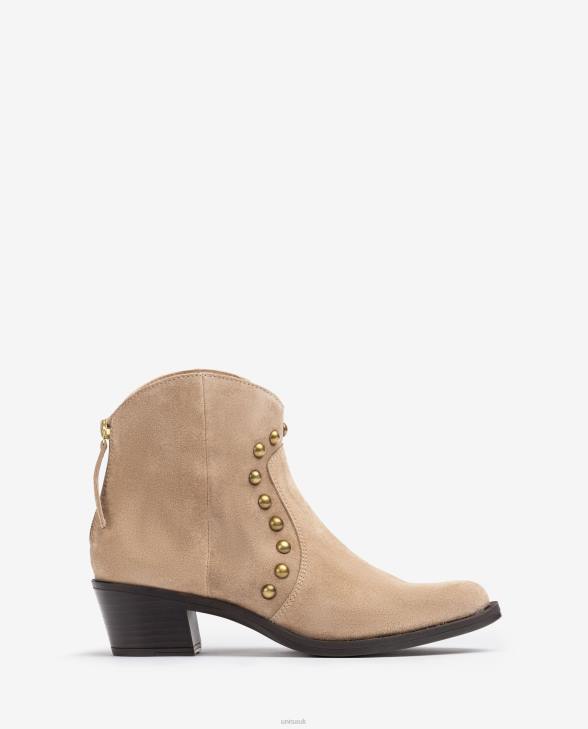 Women Unisa Cowboy style ankle boot with studs Fashion0X8N913