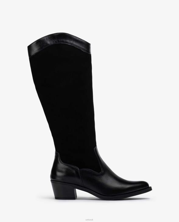 Women Unisa Cowboy style ankle boots with inner zip Fashion0X8N1055