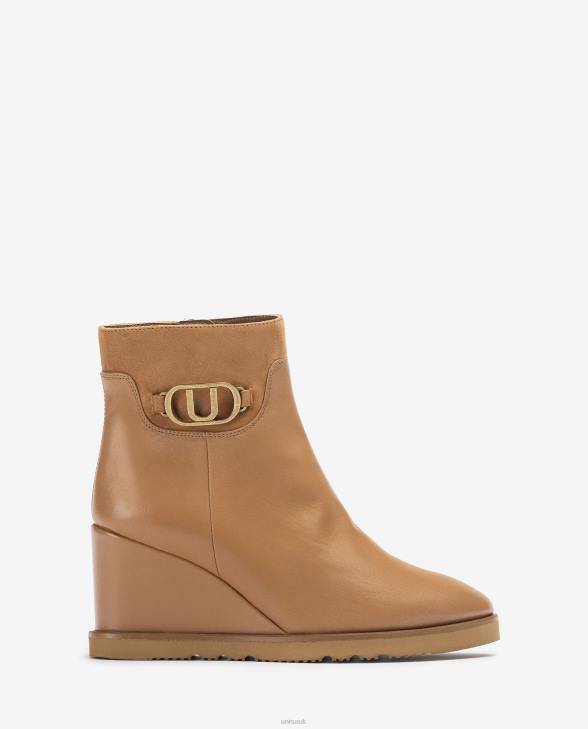 Women Unisa High wedge ankle boot Brown0X8N1010