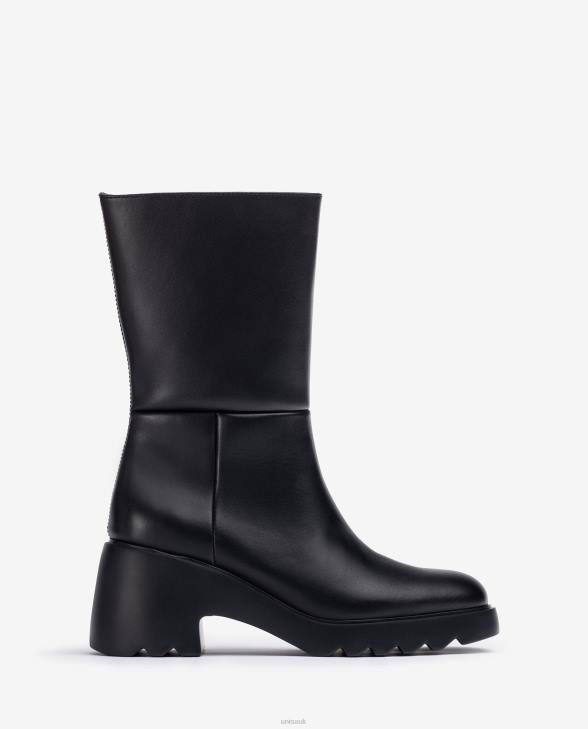 Women Unisa Leather ankle boot with a rubber sole Fashion0X8N967