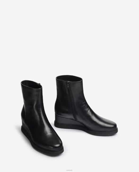 Women Unisa Leather ankle boots with a zip on the inside Graceful0X8N949