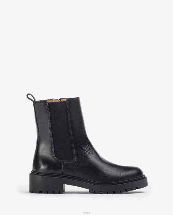 Women Unisa Leather ankle boots with side elastic and zip Fashion0X8N910