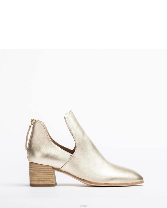 Women Unisa Metallic effect leather ankle boot Gold0X8N873