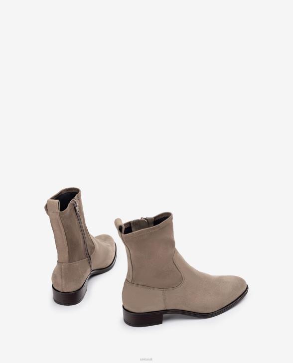 Women Unisa Plain ankle boot with an stretch fabric quarter top line Graceful0X8N883