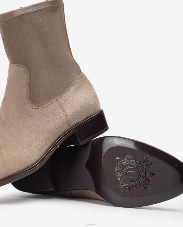 Women Unisa Plain ankle boot with an stretch fabric quarter top line Graceful0X8N883