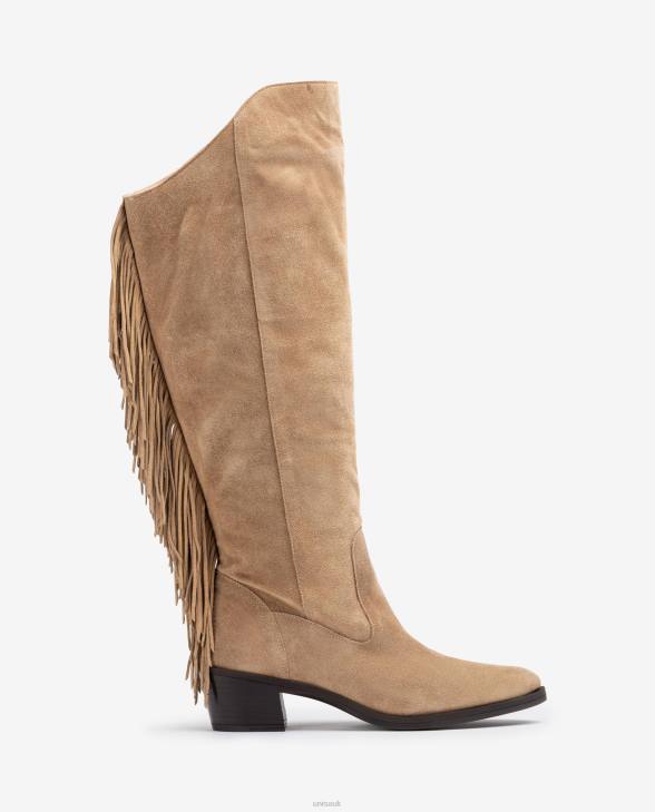 Women Unisa Suede boot with tassels Graceful0X8N1037