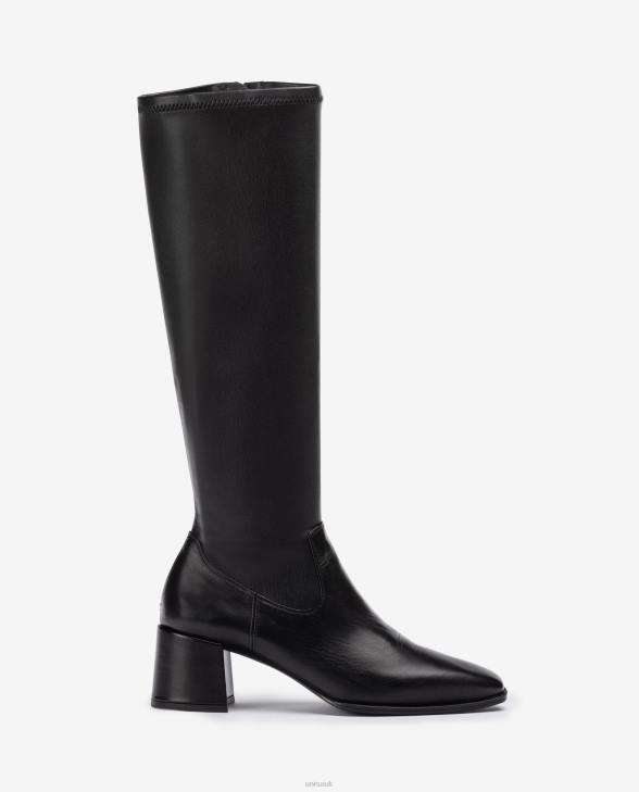 Women Unisa Wide heel boot with a stretch fabric quarter top line Fashion0X8N1040