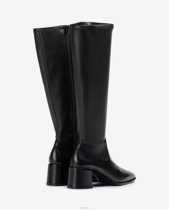 Women Unisa Wide heel boot with a stretch fabric quarter top line Fashion0X8N1040