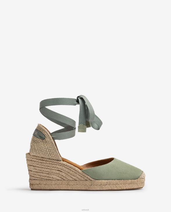 Women Unisa Ankle tie espadrille Green0X8N481