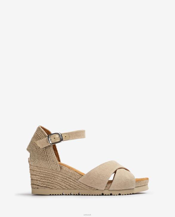 Women Unisa Cross-over strap jute sandal Fashion0X8N775