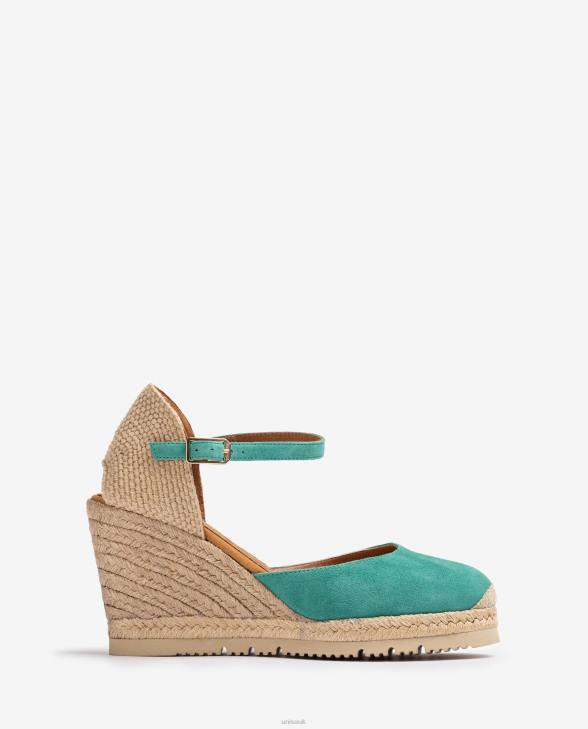 Women Unisa Espadrille in suede Green0X8N690