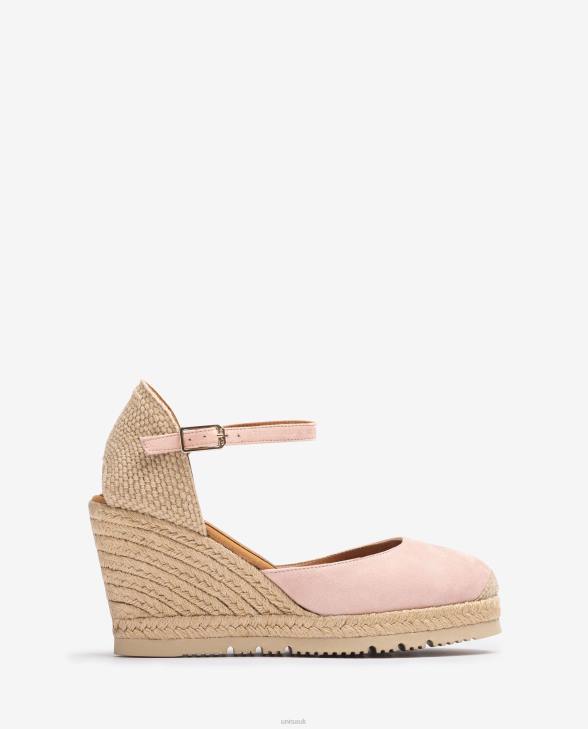 Women Unisa Espadrille in suede Pink0X8N691