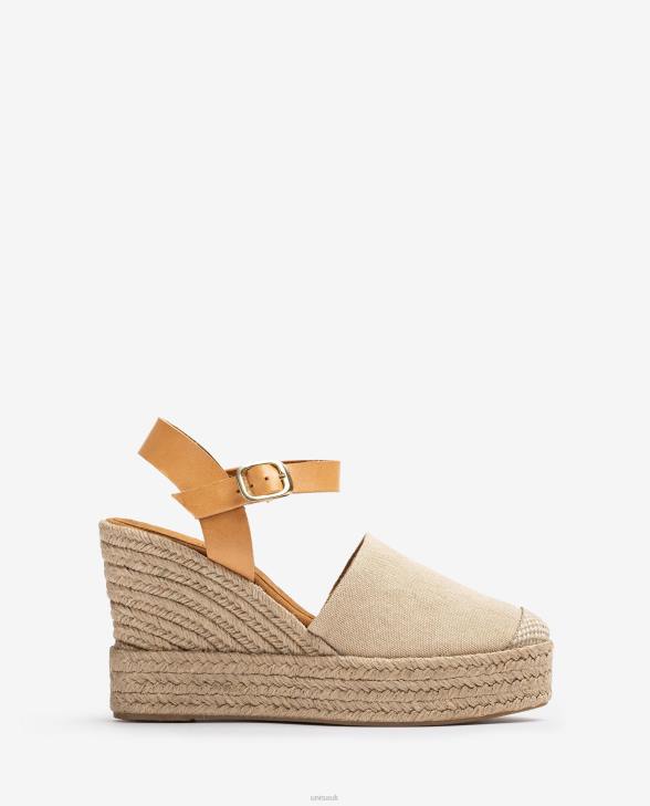 Women Unisa Espadrille made in EcoLino Beige0X8N755