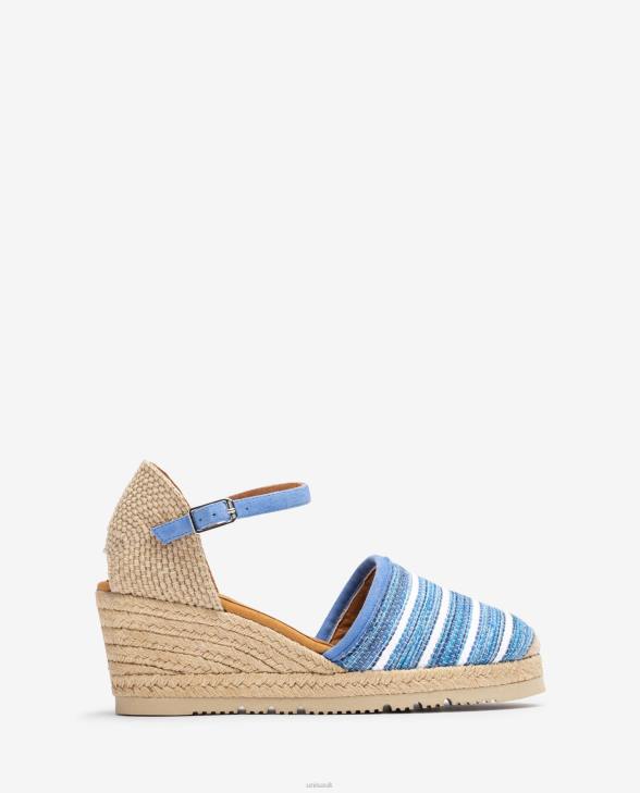 Women Unisa Espadrille made in jarapa fabric Blue0X8N720