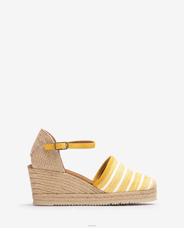 Women Unisa Espadrille made in jarapa fabric Yellow0X8N723