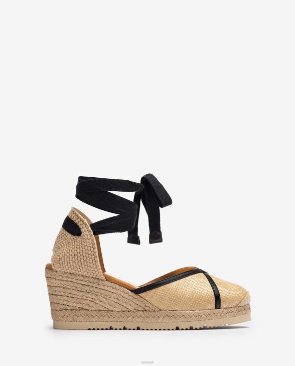 Women Unisa Espadrille made in raffia and leather Graceful0X8N1320