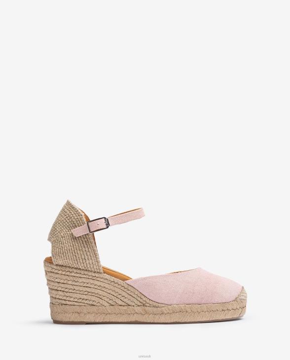 Women Unisa Espadrille vamp-heel in EcoLino Pink0X8N470
