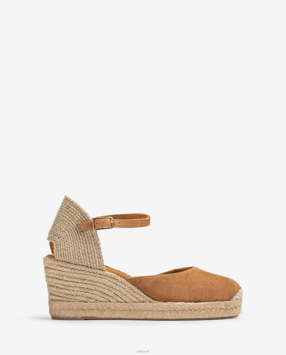 Women Unisa Espadrille vamp-heel in suede Brown0X8N477