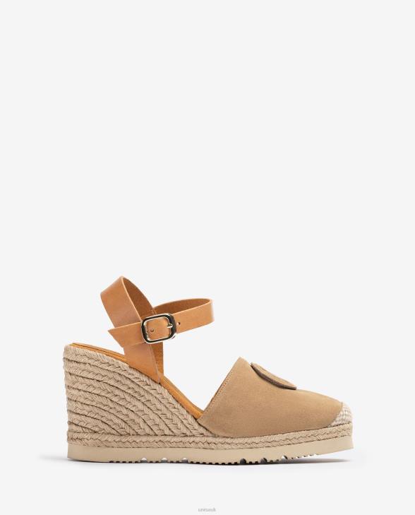 Women Unisa Espadrille with a matching monogram Beige0X8N767