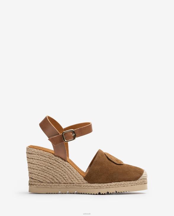 Women Unisa Espadrille with a matching monogram Brown0X8N769