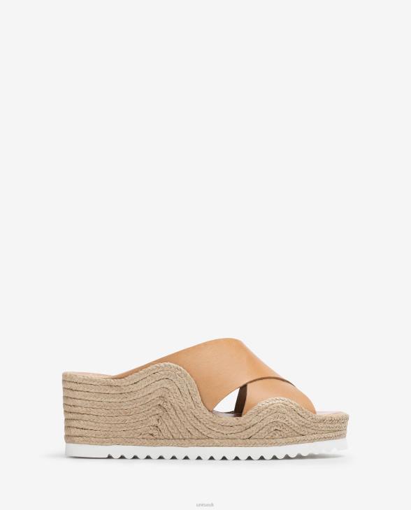 Women Unisa Espadrille with wide crossover straps Beige0X8N697